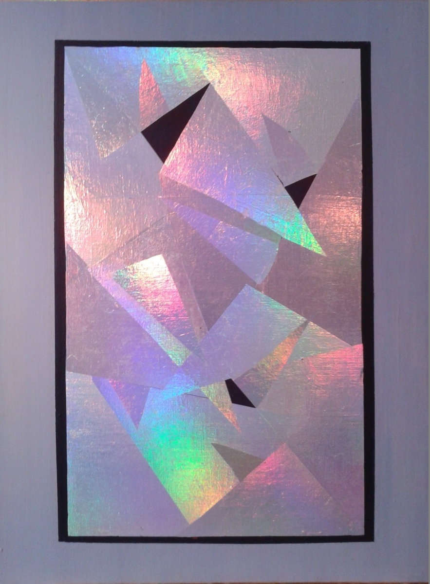 [2a.jpg - Christiane Grasse: Painted Light, Series Silver - 90x60 cm, mixedmedia, acryl, holographic silver on canvas]