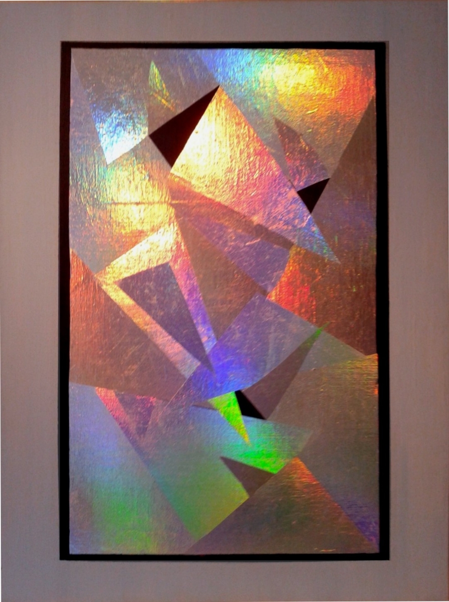 [2d.jpg - Christiane Grasse: Painted Light, Series Silver - 90x60 cm, mixedmedia, acryl, holographic silver on canvas]